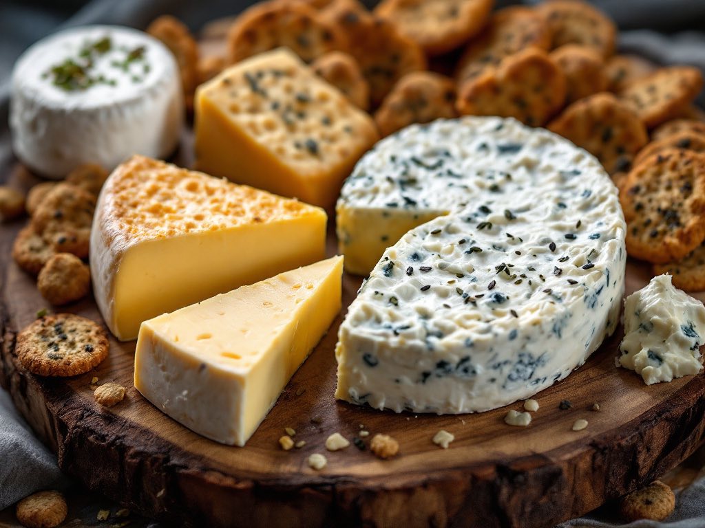 WICKER FOOD HAMPER CHEESE & CRACKERS